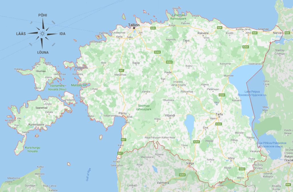 Eesti kaart ilmakaartega