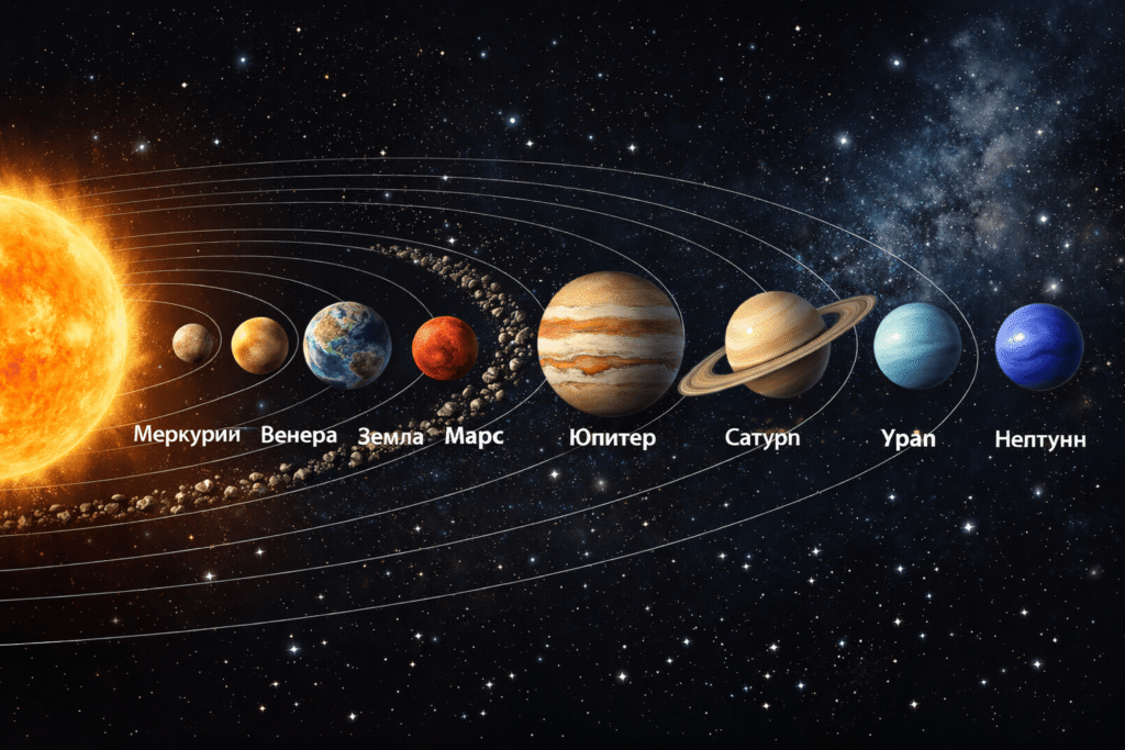 Солнечная система с планетами
